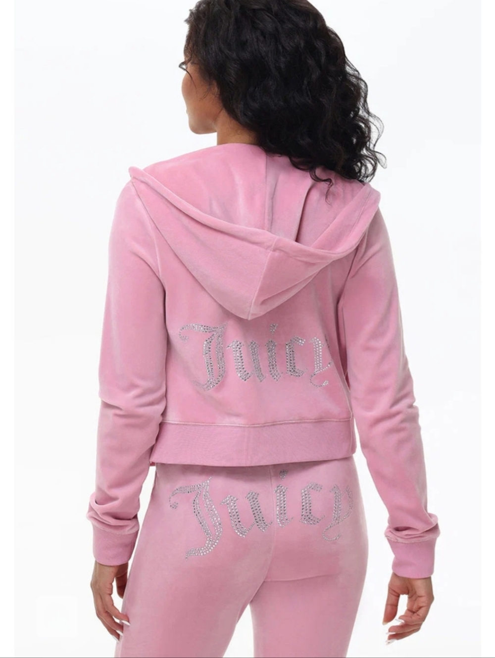 Juicy Couture Fanciful OG Bling Luxe Velour Hoodie & Pants Set - S - Picture 5 of 6